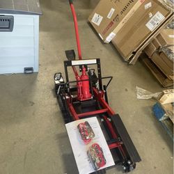 Assembled New Hydraulic Motorcycle Lift Jack, 1500 LBS Capacity ATV Scissor Lift Jack Portable Motor