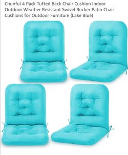 New set of 4 outdoor chairs cushions