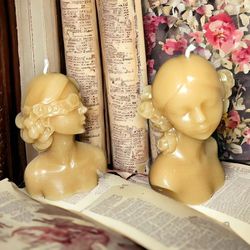 Beeswax Pillar Candles,  Valentine's Day Gifts
