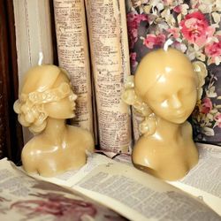 Beeswax Pillar Candles,  Valentine's Day Gifts
