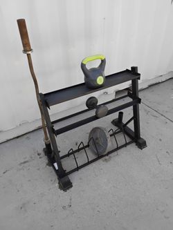 Multi-Tier Weight Storage Rack (Weights&Bar not included)