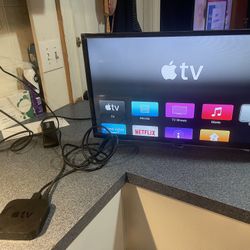 Apple Tv And 24 Inch 1080 Tv-$50