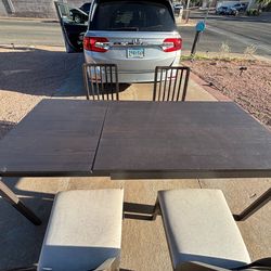Ikea dinner table with leaf and 4 chairs,can deliver