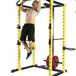 HulkFit Multi-Functional Adjustable Pro Series Power Rack Power Cage Exercise Equipment for Home Gym with Squat Rack Attachments and Accessories - Ben