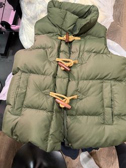 J.Crew Olive Green Puffer Toggle Vest