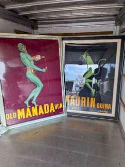 Vintage art 2pc poster set