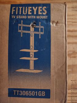 FITUEYES Floor TV Stand Mount with Swivel Bracket for TVs up to 65"
