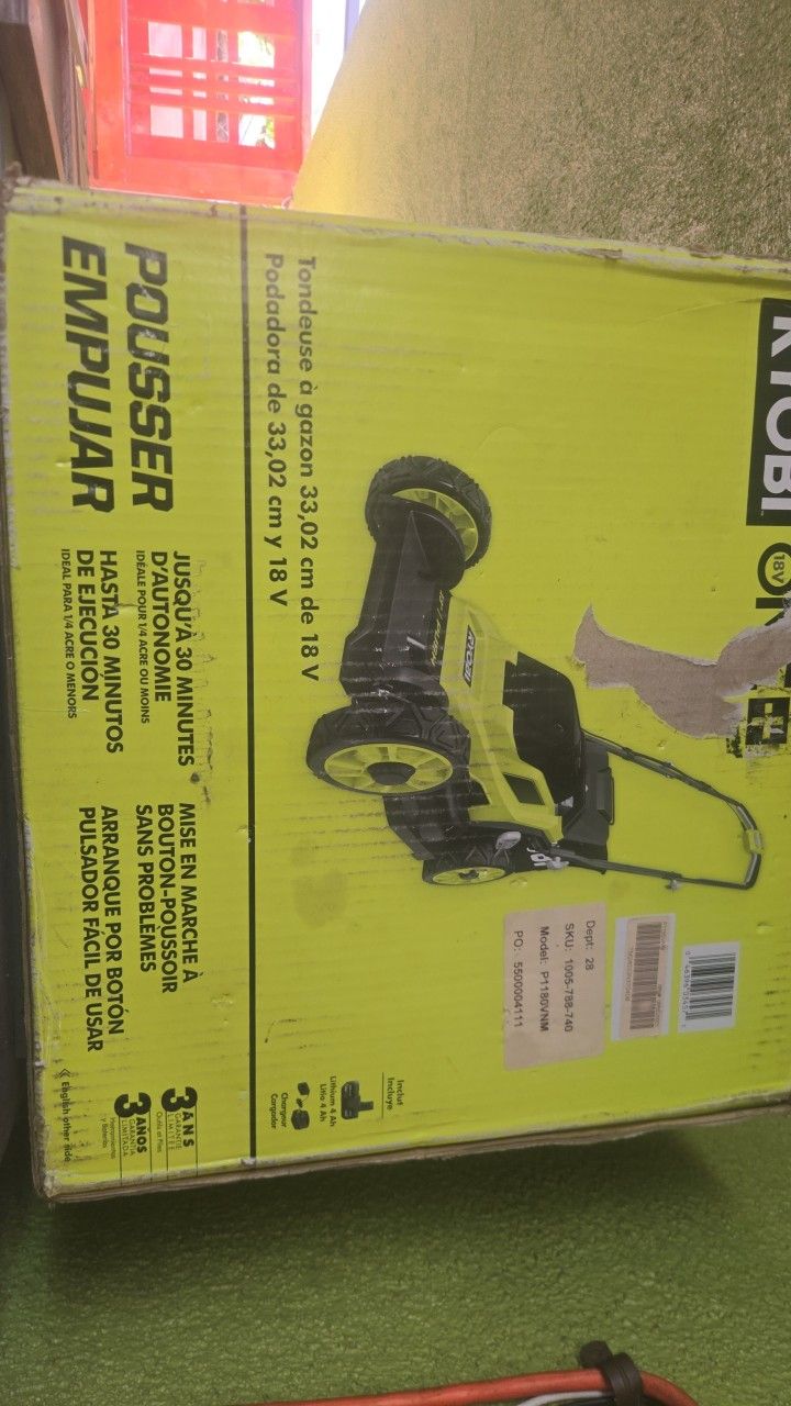 RYOBI ONE + 18V 13 inch Lawn Mower