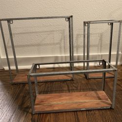 Galvanized And Wood Shelves