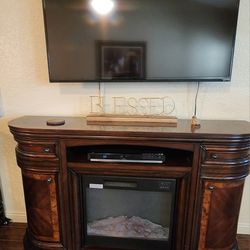 Electric Fireplace and Cabinet