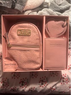 New JUICY mini backpack & luggage tag & passport book