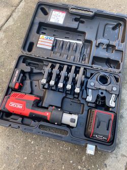 Ridgid RP351 RP 351 Inline Standard ProPress Standard Pro Press Tool Kit ( Case 1x 18-V Li-Ion Battery Charger 6x Press Tool Jaws ) $2599