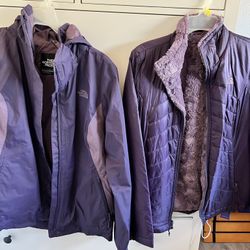 North Face Triclimate Womens Jacket Purple Medium