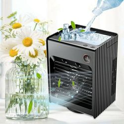 4Patriots Breezy Cube Mini, Rechargeable Portable Air Cooler Fan, Black