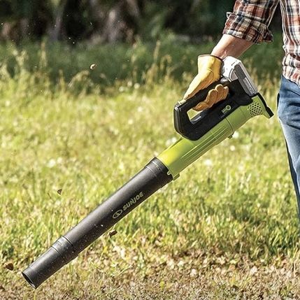 CORDLESS BLOWER - Sun Joe 24V-TB-LTE 24-Volt IONMAX Jet Blower Cordless Compact Turbine Leaf Blower 100-MPH