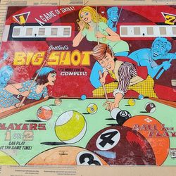 That is a Gottlieb "Big Shot" pinball backglass from 1973.