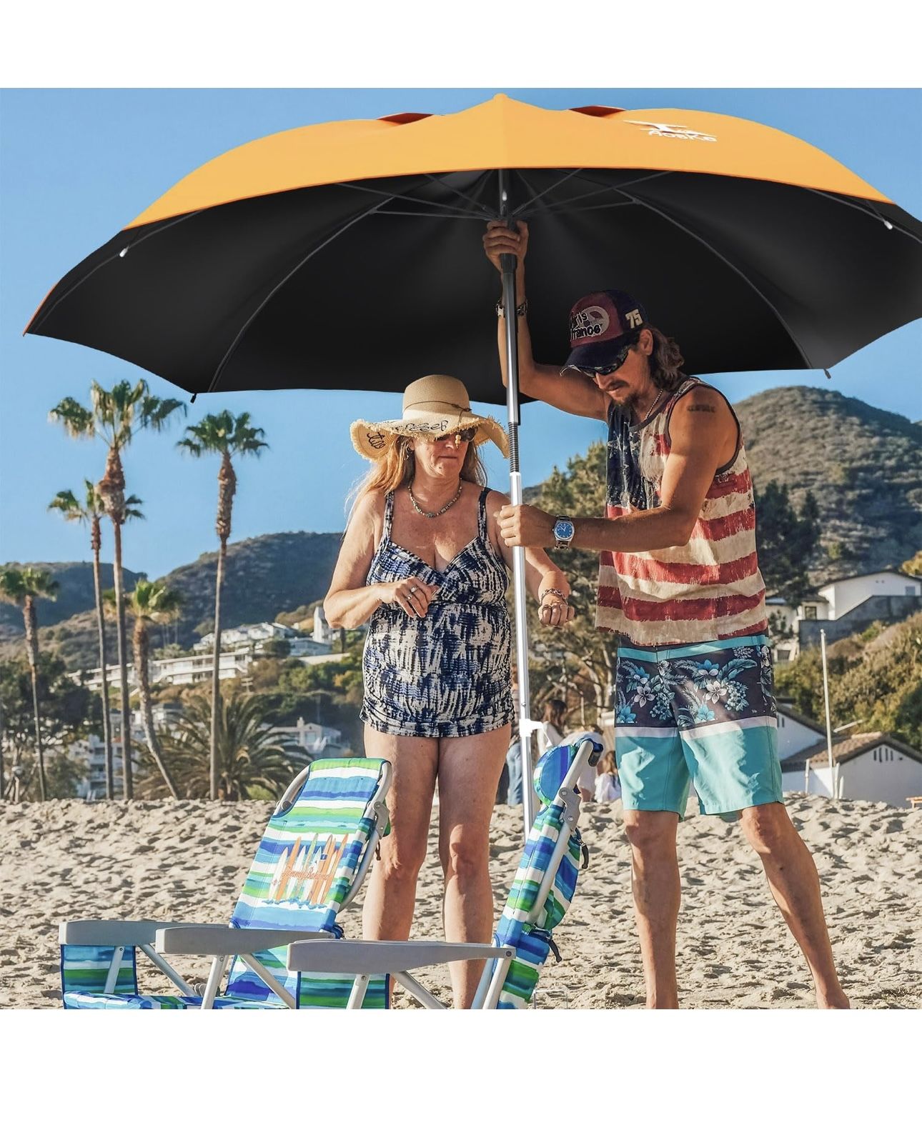 Portable Wind Beach Umbrellas for Sand with Anchor