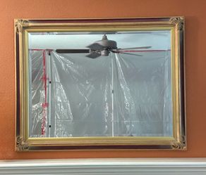 Framed beveled mirror