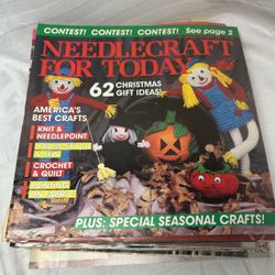 Lot of 20 Vintage 1984-88 Needlecraft For Today Craft Quilt Cross Stitch Book