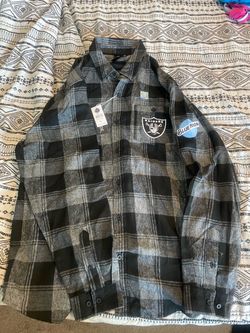 Raiders Blue Moon Flannel Button-Up Shirt XL