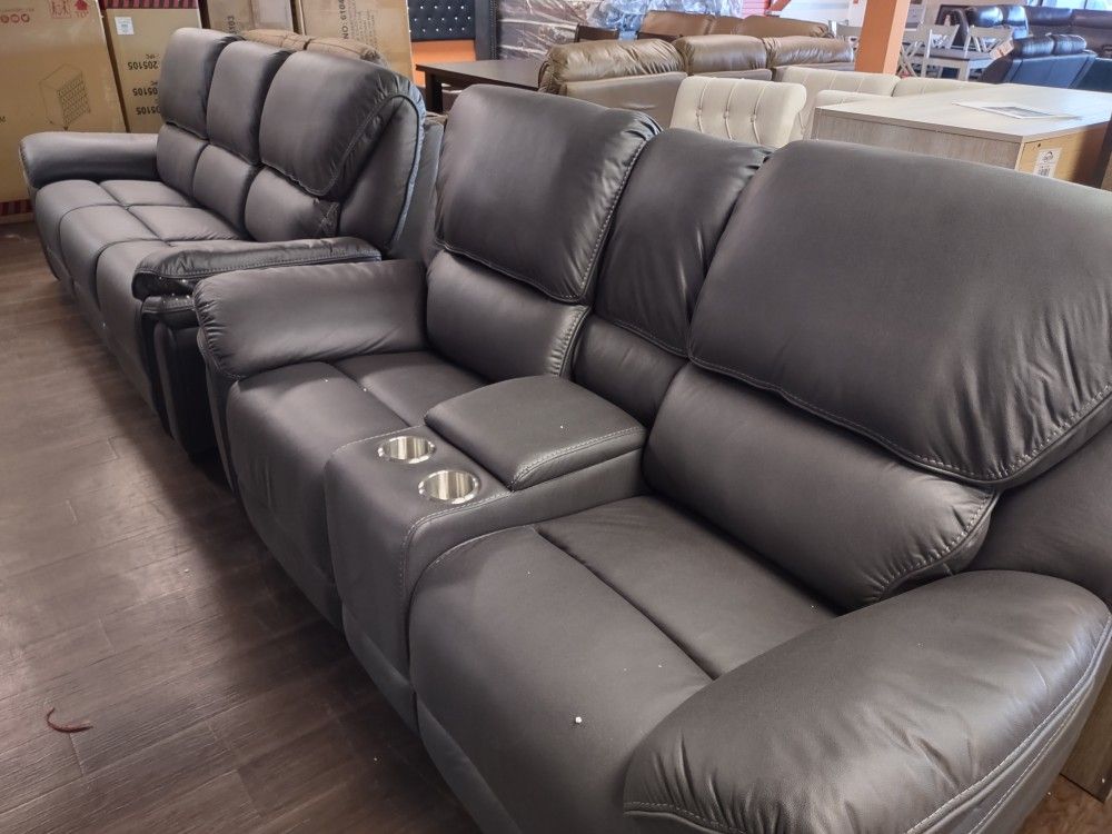 New Recliner Sofa And Loveseat In Microfiber