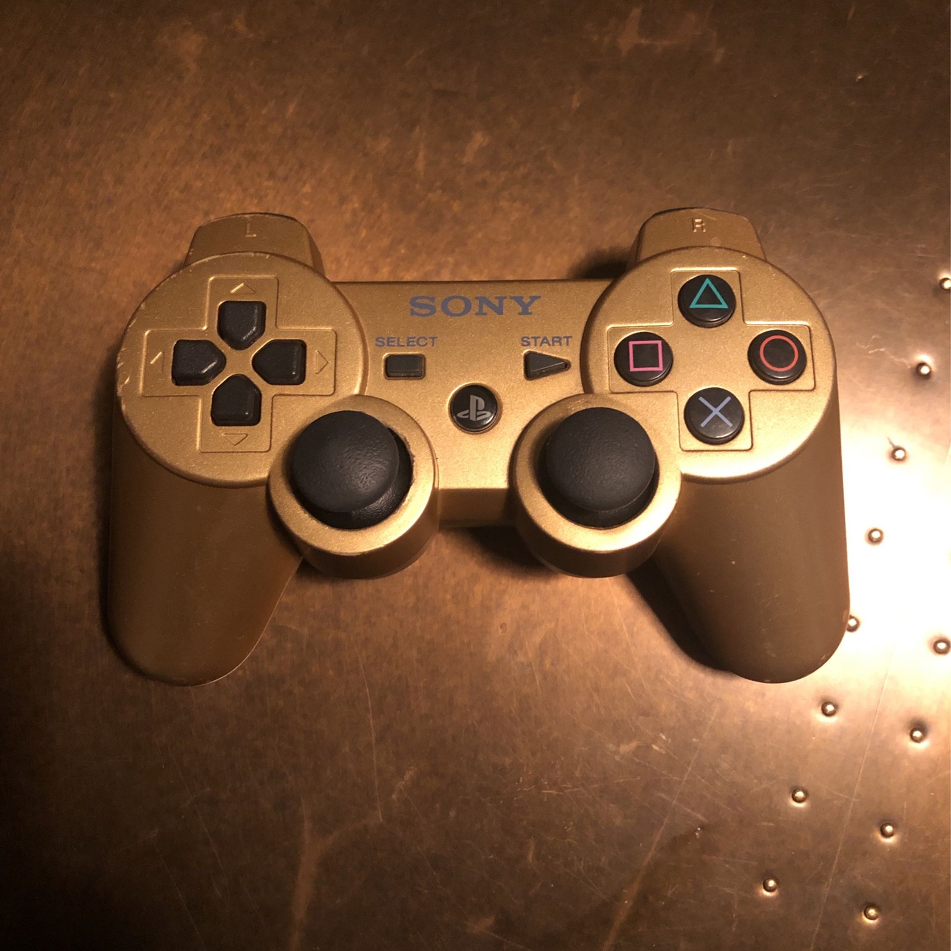 Gold OEM Sony Wireless PS3 Controller New Battery