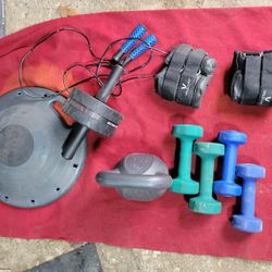 10LB KETTLEBELL  5s 7s NEOPRENE DUMBBELLS  AB ROLLER. JUMP ROPE LEG WEIGHTS  AND BALANCE DISC
11525 S HALSTED DUNKIN DONUTS/ 7111.S WESTERN WALGREENS 