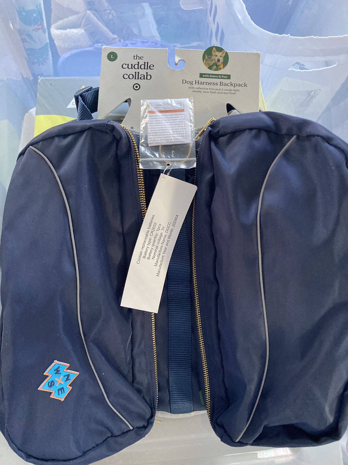 DOG HARNESS BACKPACK Size L