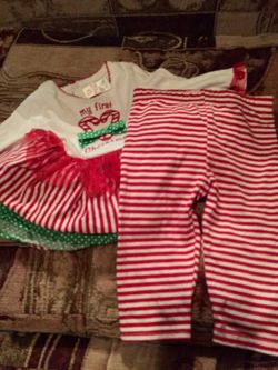 One Christmas set $5 6/9 moths , dress $5 9 to 12 moths .