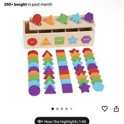 Montessori Wooden Shape/ Color Sorter Toy 