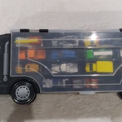 Toy Car / Truck Storage Carry Case + 14 Trucks