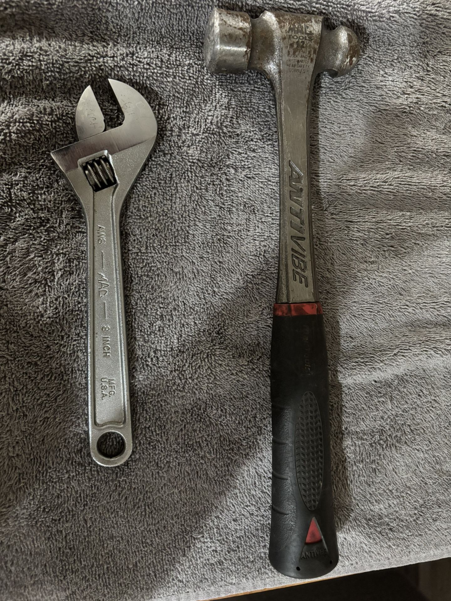 MAC Tools 8” Crescent Wrench And 12oz. Ball Peen Hammer