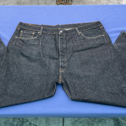 Levi's 501 Black Denim Jeans Mens Size 46 x 30 Fits 44 x 27 Work Streetwear