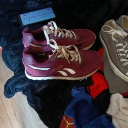 Reebox Size 8.5 ,  $8 Gray Converse Size 7.5  $13   Revlon Ceramic Straightener $13