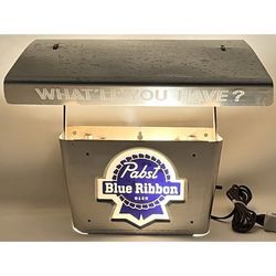 Vintage Pabst Blue Ribbon "What'll You Have" Lighted Metal Sign