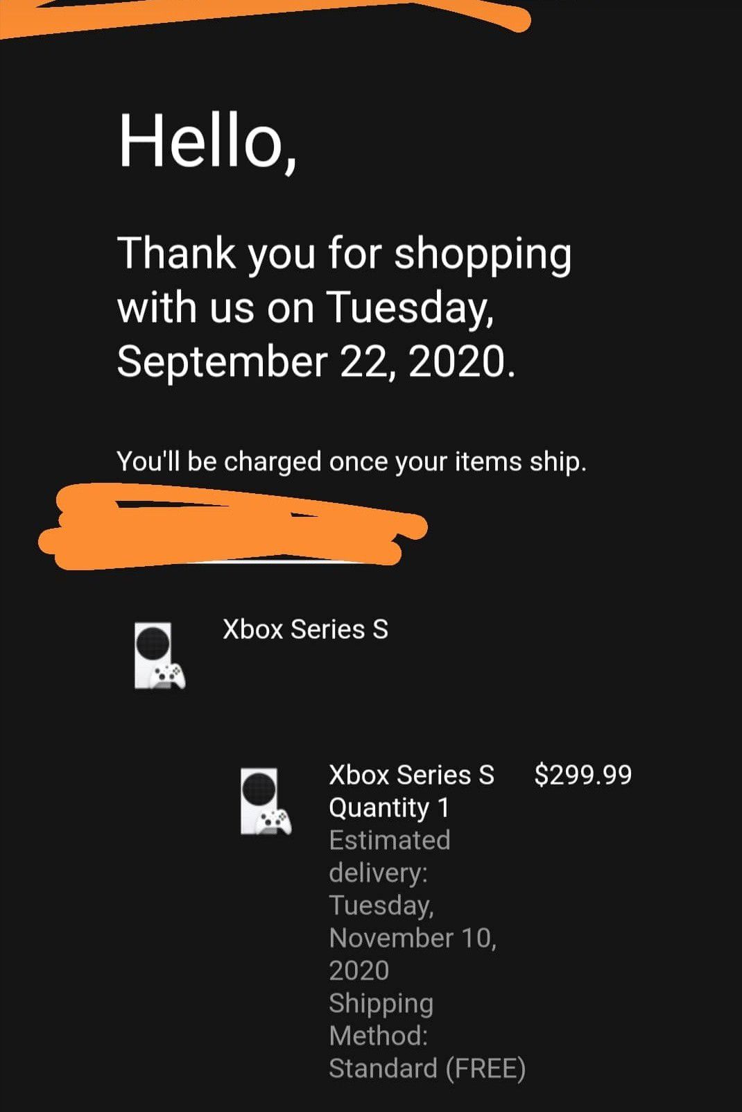 Xbox series S pre-order