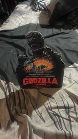 Godzilla 1985 vintage promotional vhs counter display standee