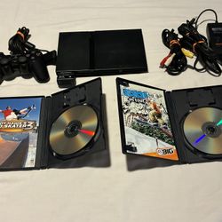 Ps2 Slim. With One Controller An 2 Games 
