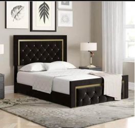 Queen Size Bedframe with Mattress if wanted