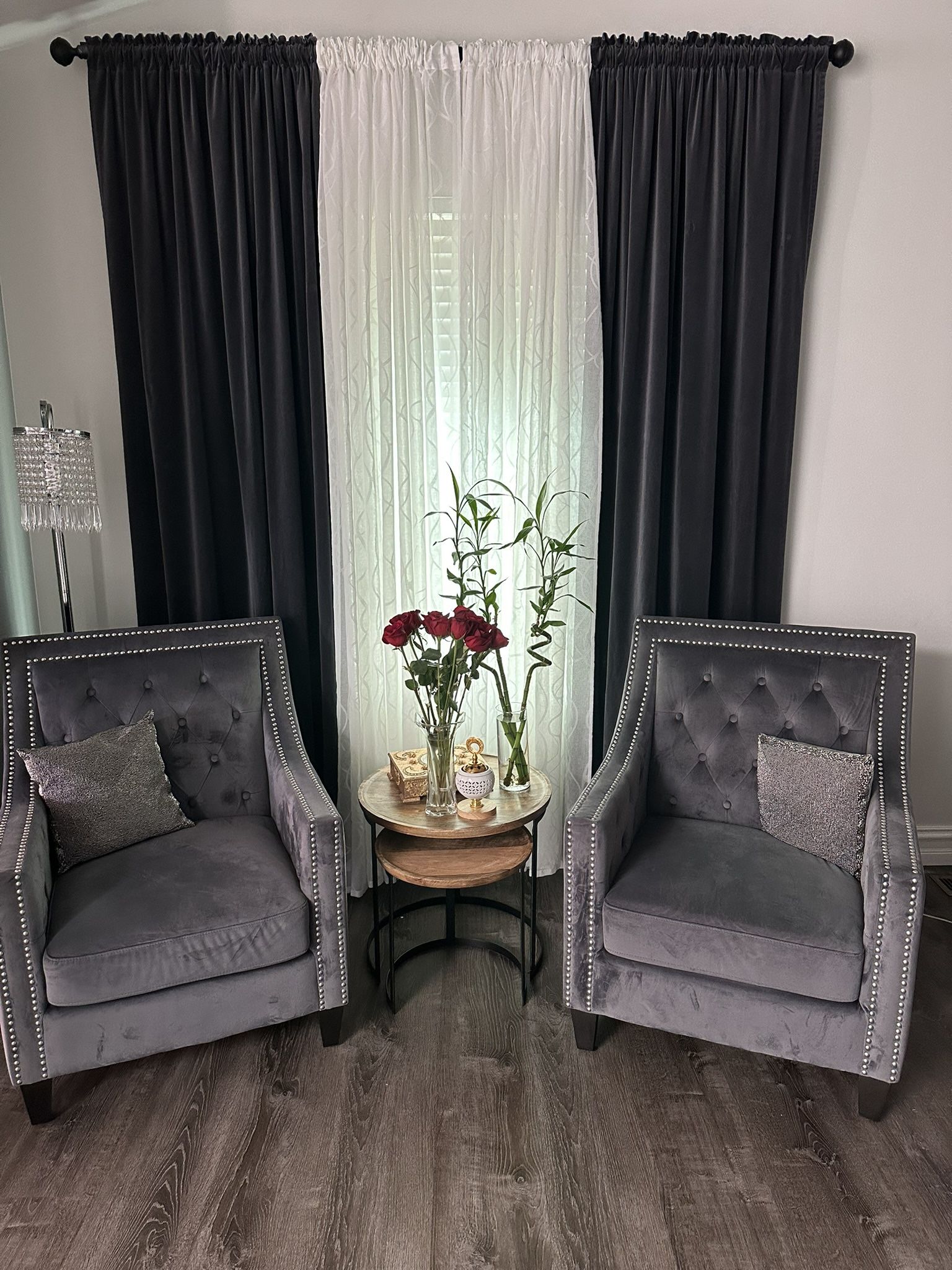 Armchair, Button Tufted Velvet