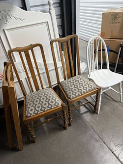 Antique Wood Chairs 