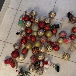 Christmas Tree Ornaments and skirt 