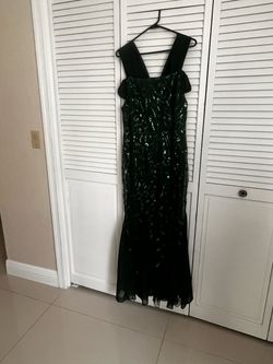 Green Sequin Floor-Length Formal Gown
