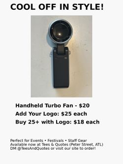 Eight hour rechargeable fan