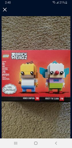 Homer and krusty lego brickheadz