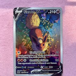 Flareon V – Golden Ember Holographic Art Pokémon Card ✨