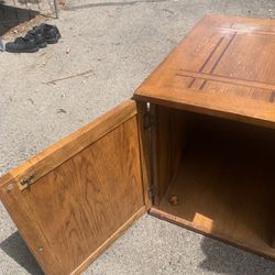 Wooden End Table/ Cabinet 