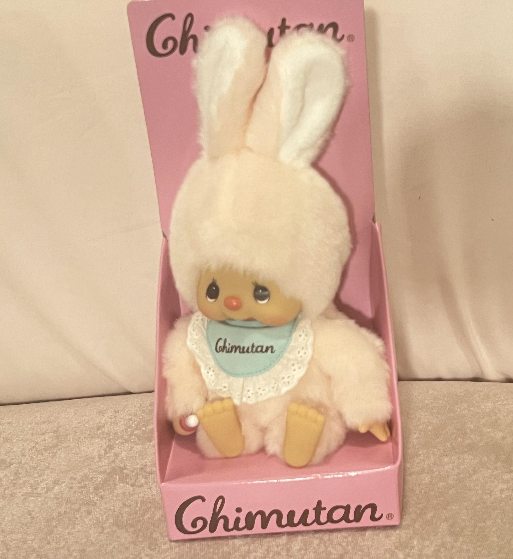 pink bunny monchhichi chimutan plush doll