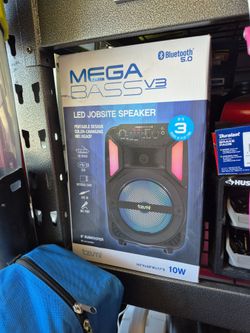 Tzumi Mega Bass V3 LED Jobsite Bluetooth Speaker