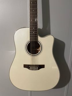 Takamine gd37-12 string white
